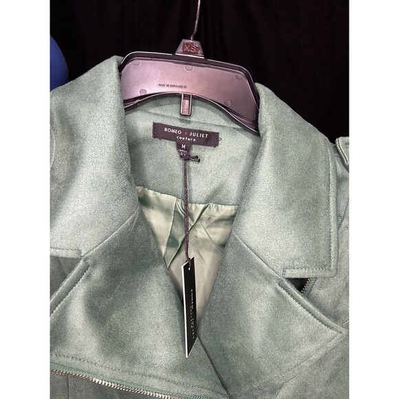 Romeo And Juliet Faux Suede Moto Jacket Women’s Size Medium Brand New MSRP $185 - Picture 3 of 3